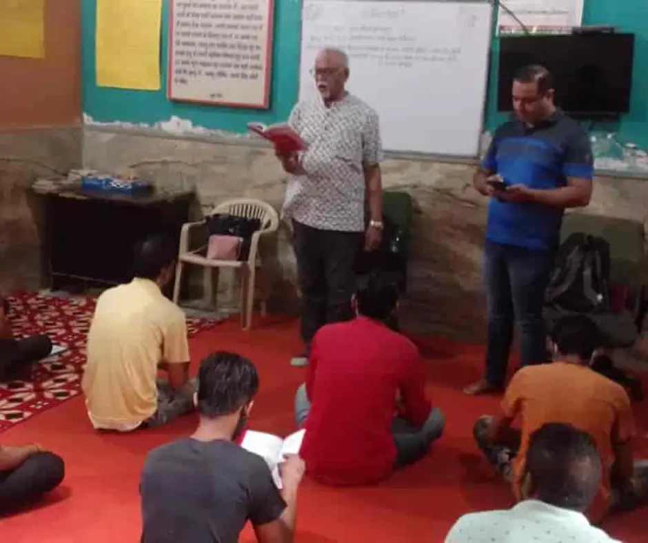 Yoga and meditation session at Nasha Mukti Kendra Ghaziabad